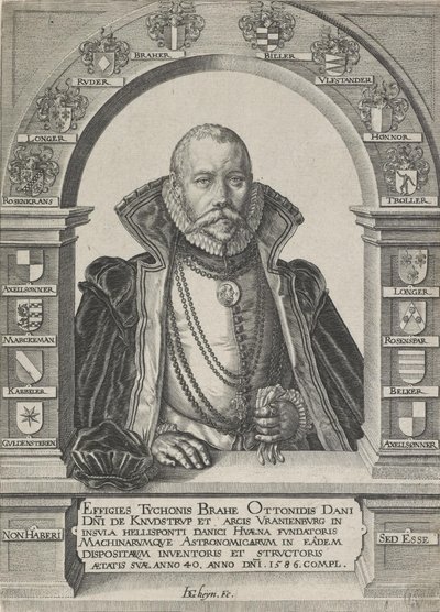 Porträt von Tycho Brahe, Astronom (ohne Hut) von Jacques Gheyn de Ii